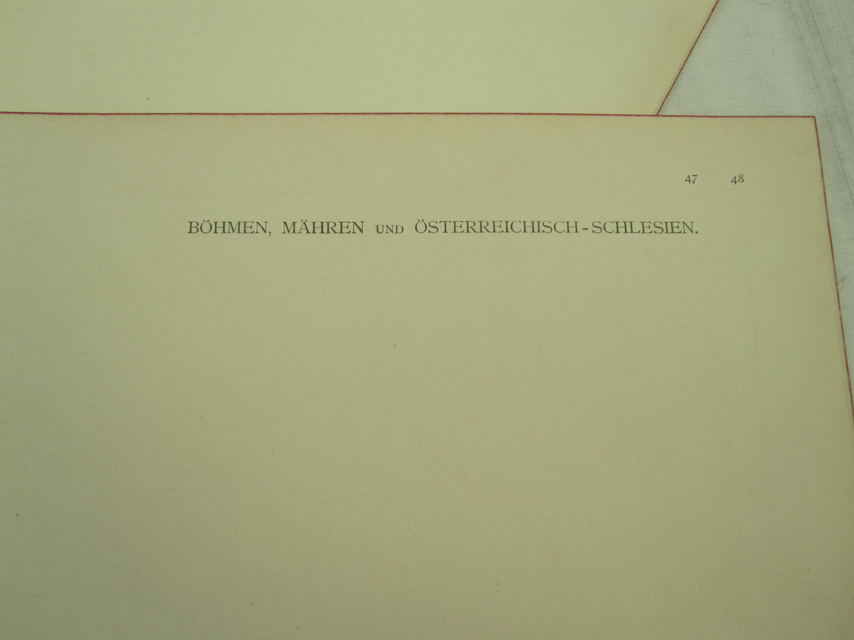 Original Landkarte Österreich / Schlesien Mähren Böhmen k.u.k. etc etc