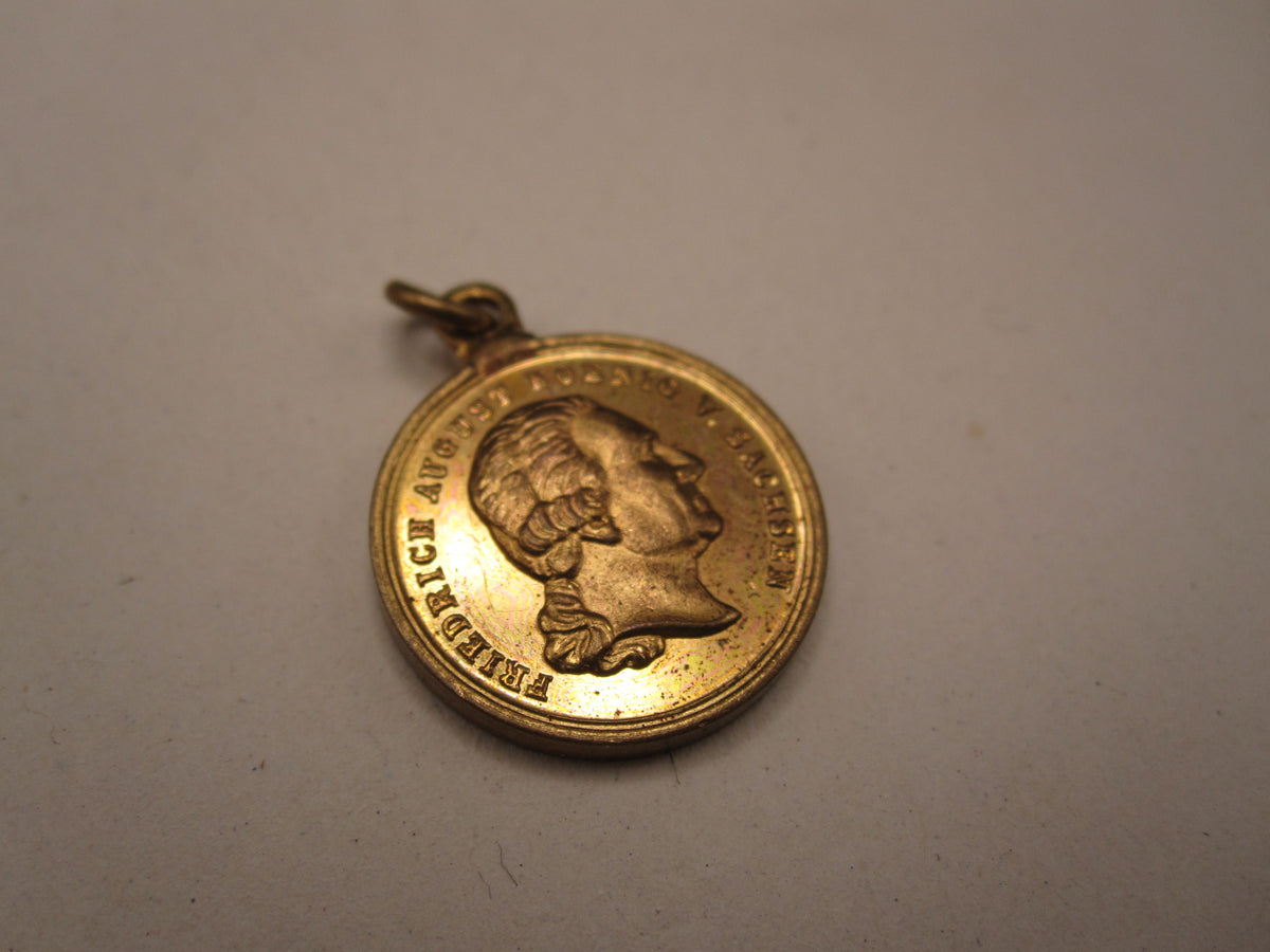 ORIGINALE Miniatur Sachsen goldene Militär Sankt St. Heinrich Medaille
