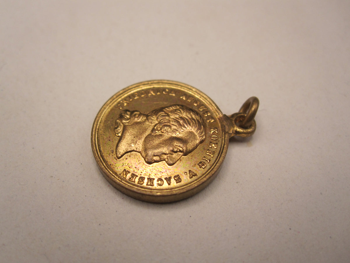 ORIGINALE Miniatur Sachsen goldene Militär Sankt St. Heinrich Medaille