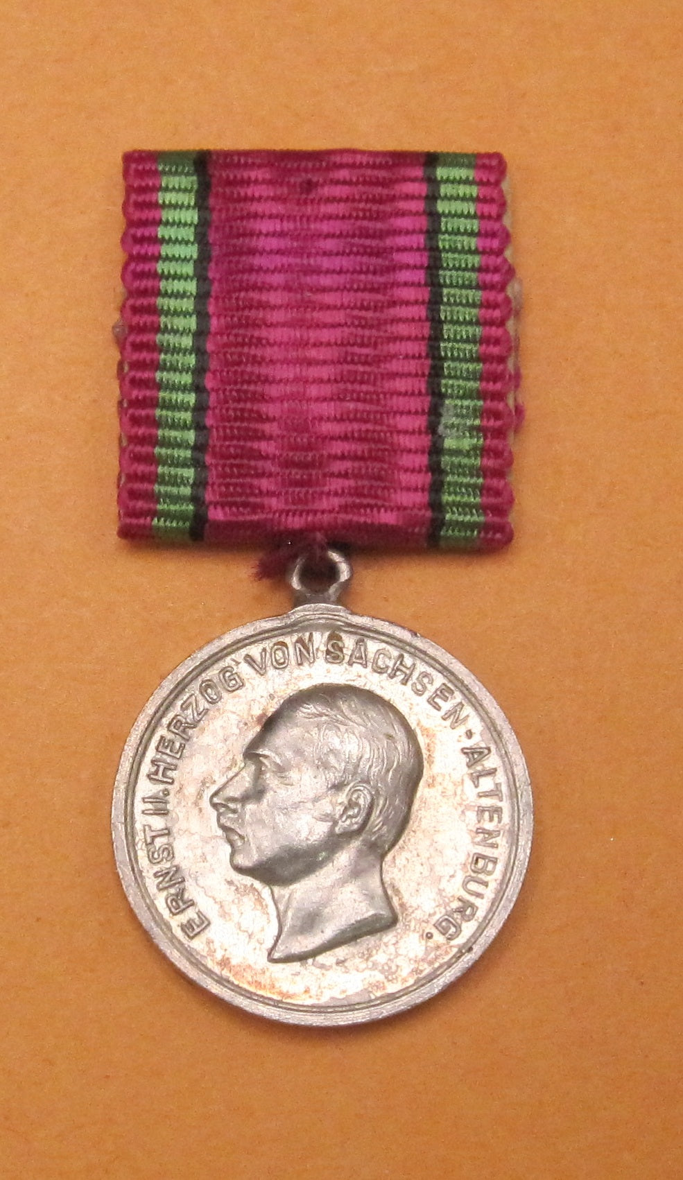 ORIGINALE Miniatur Sachsen-Meiningen silberne Verdienstmedaille Hausorden Herzog ERNST