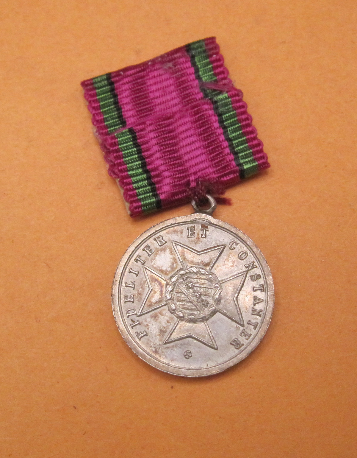 ORIGINALE Miniatur Sachsen-Meiningen silberne Verdienstmedaille Hausorden Herzog ERNST