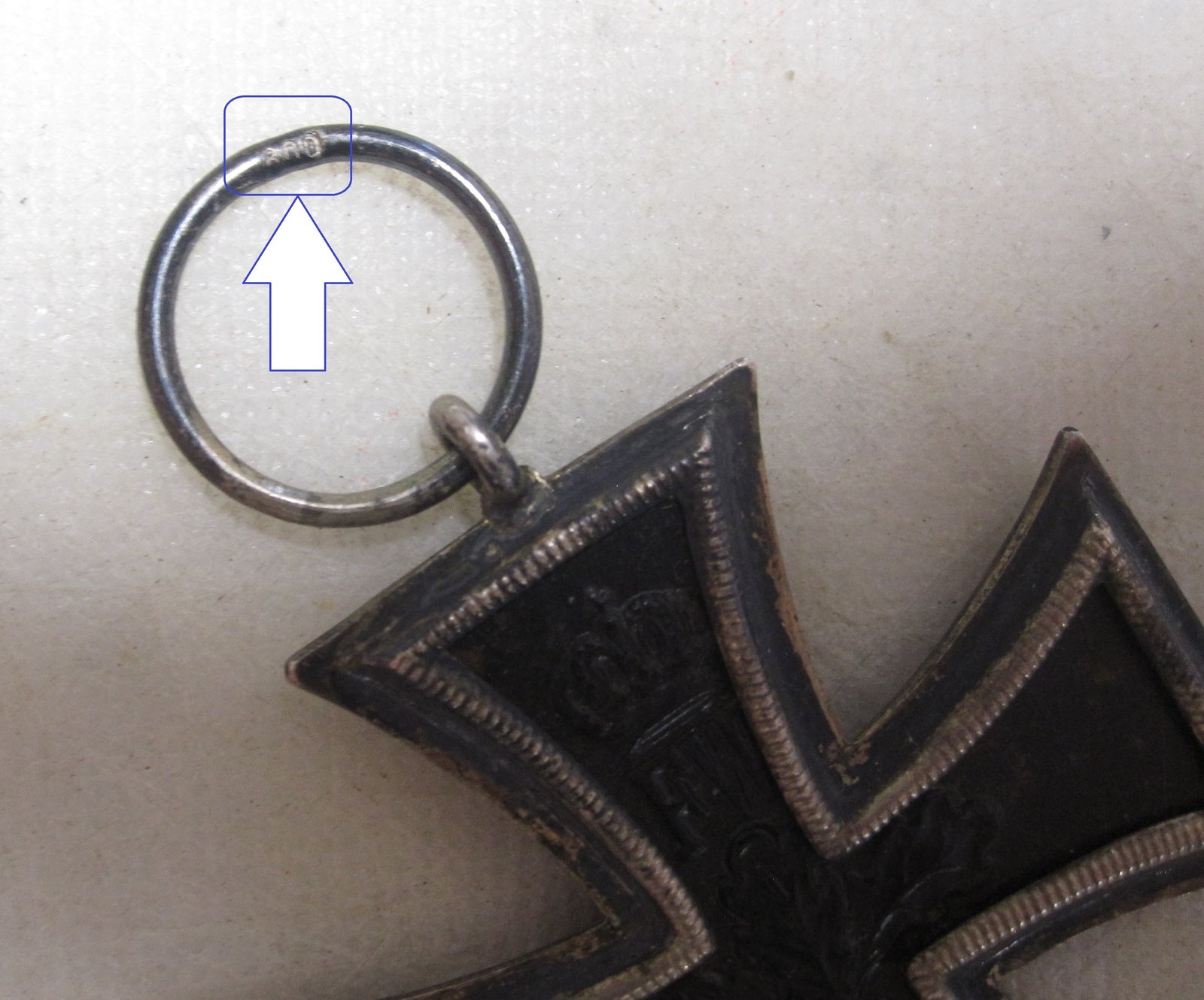 Eisernes Kreuz 2.Klasse 1914 (EK2/14) in 800er SILBERSTEMPEL / Punze