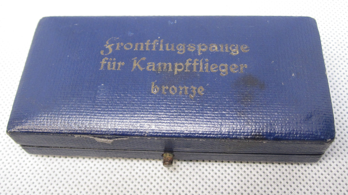 Frontflugspange für Kampfflieger in BRONZE aus BUNTMETALL im Verleihungsetui