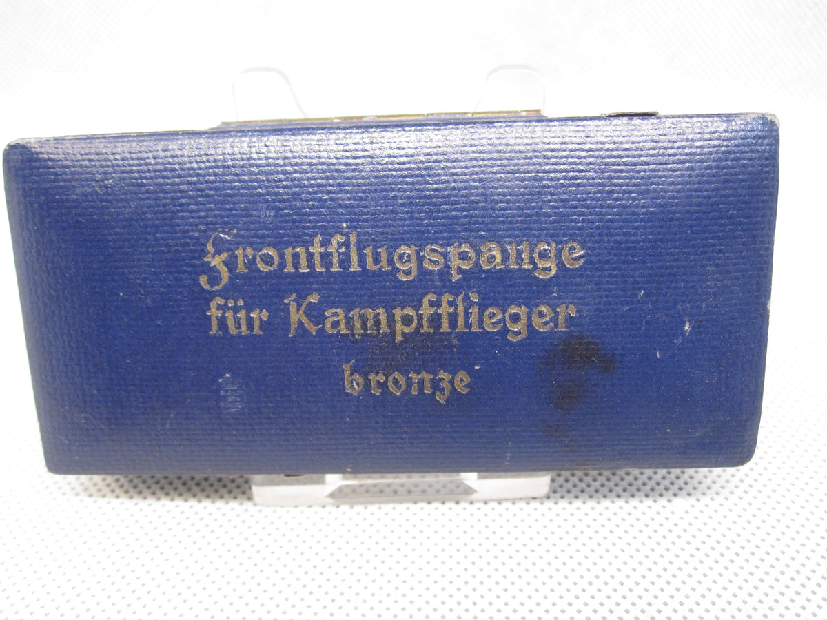 Frontflugspange für Kampfflieger in BRONZE aus BUNTMETALL im Verleihungsetui