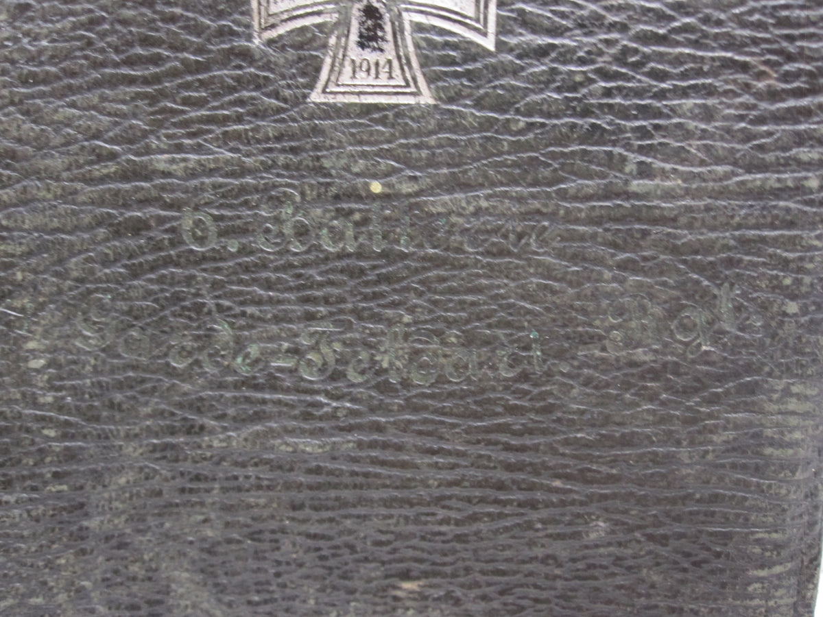 Militärpaß- Soldbuchhülle 1.Weltkrieg 4tes Garde Feldartillerie Regiment in Potsdam