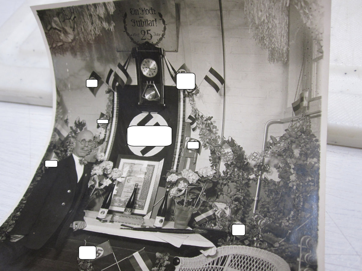 Treudienst Ehrenzeichen für 25 Jahre in Silber mit Trägerfoto