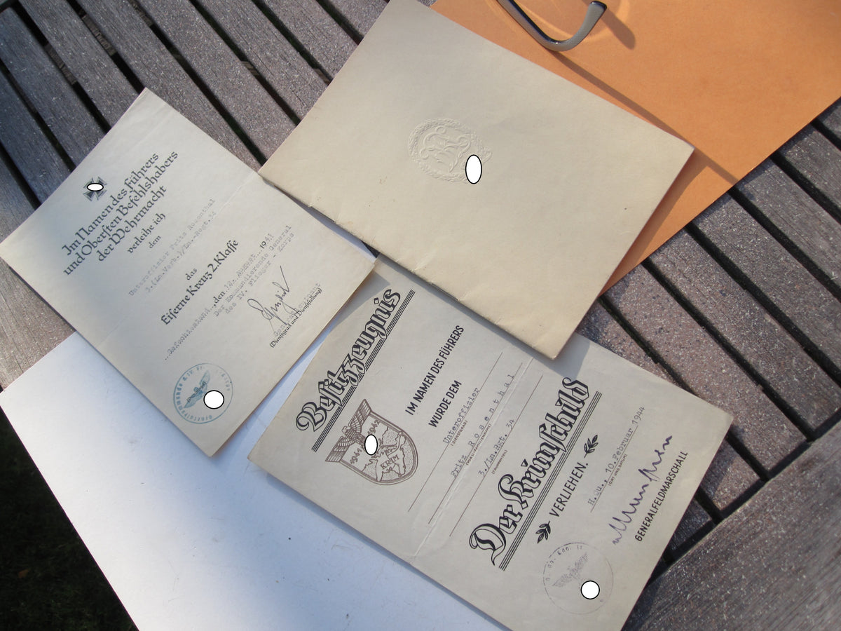 Besitzzeugnis Krimschild Verleihungsurkunden Luftwaffe