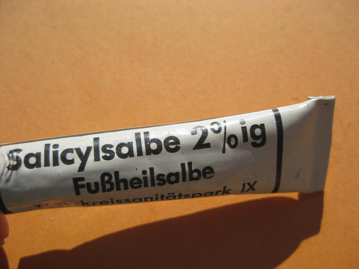 Salicylsalbe Fußheilsalbe Wehrmacht Wehrkreissanitätspark IX KASSEL
