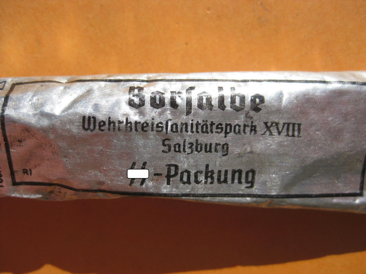 Borsalbe Heilsalbe Wehrmacht Wehrkreissanitätspark XVIII Salzburg SS-PACKUNG