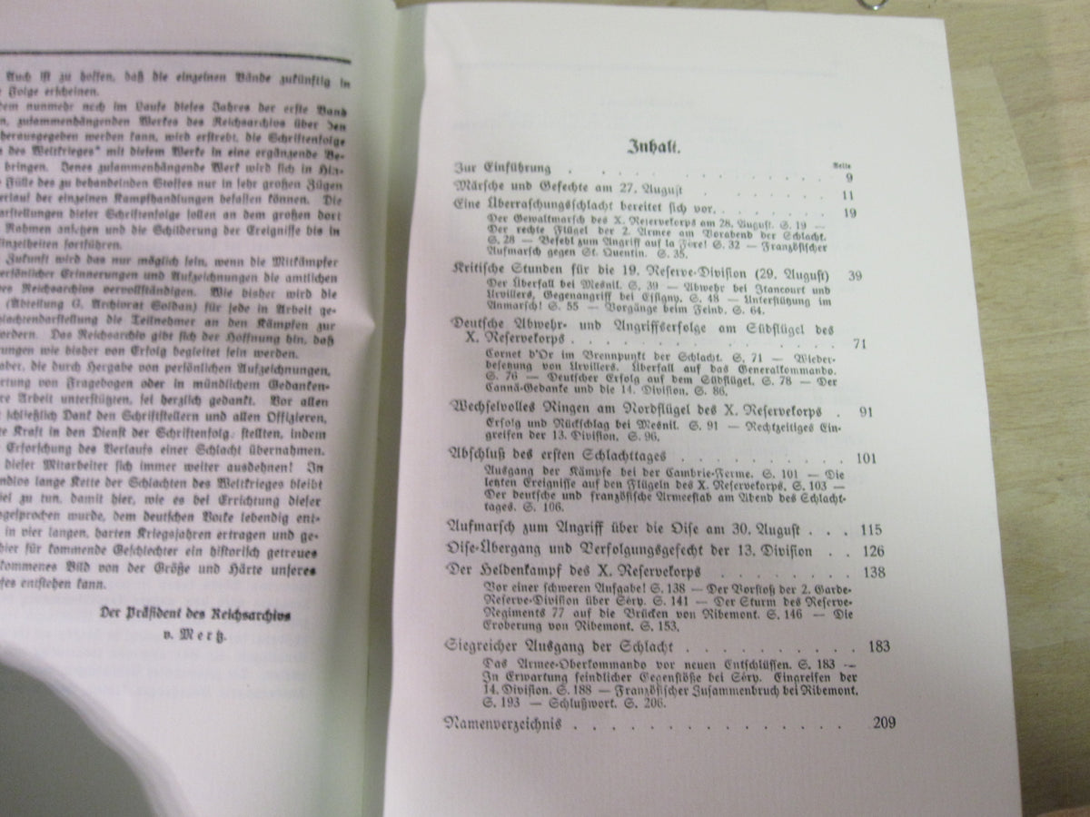 Buch Reichsarchiv St. QUENTIN I.