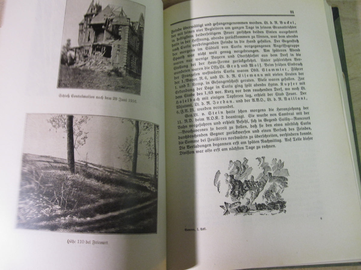 Buch Reichsarchiv SOMME NORD 1.Teil Die Brennpunkte der Schlacht im Juli 1916