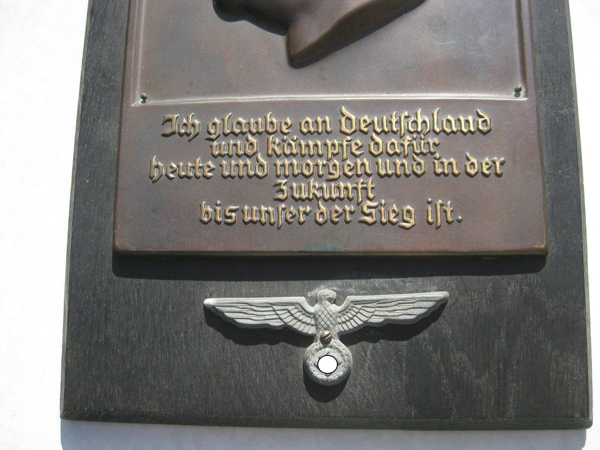 Adolf Hitler Bronzerelief sehr seltenes Originalstück