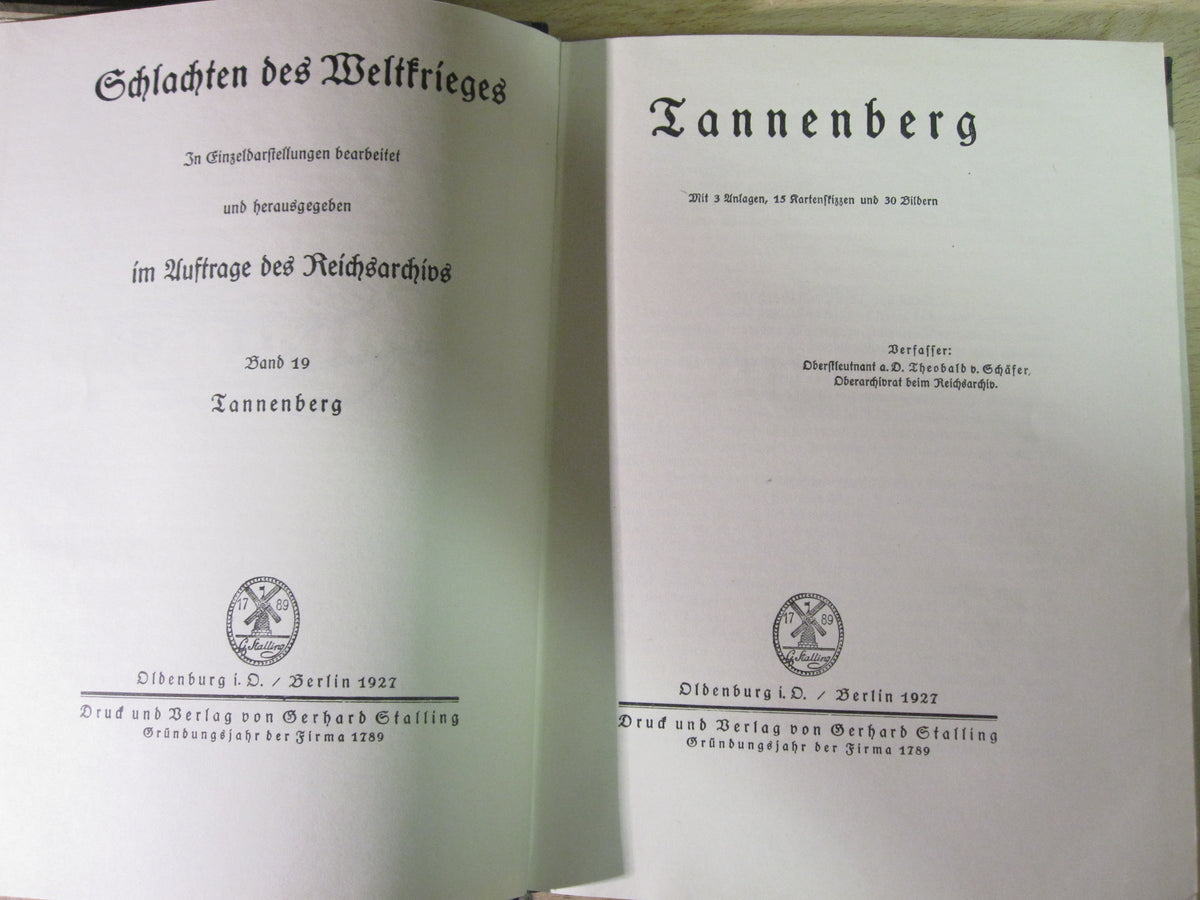 Buch Reichsarchiv TANNENBERG