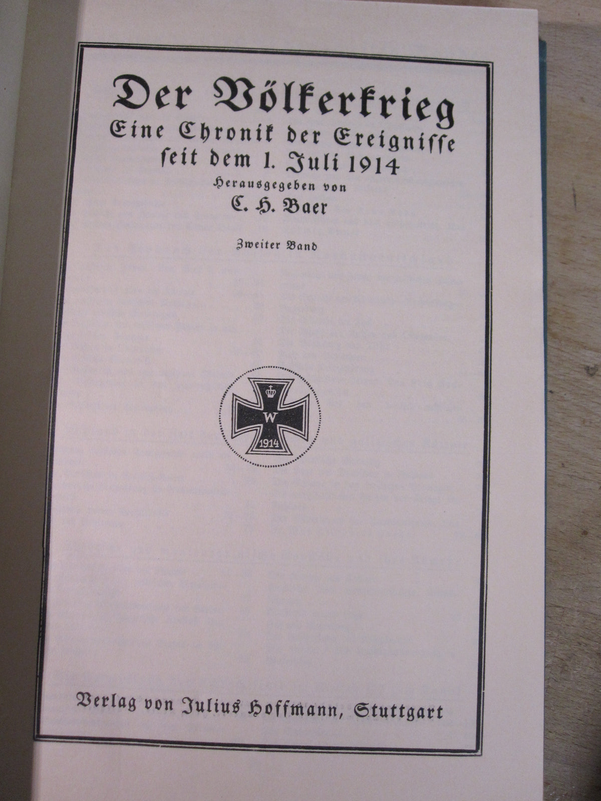 Buch Der Völkerkrieg