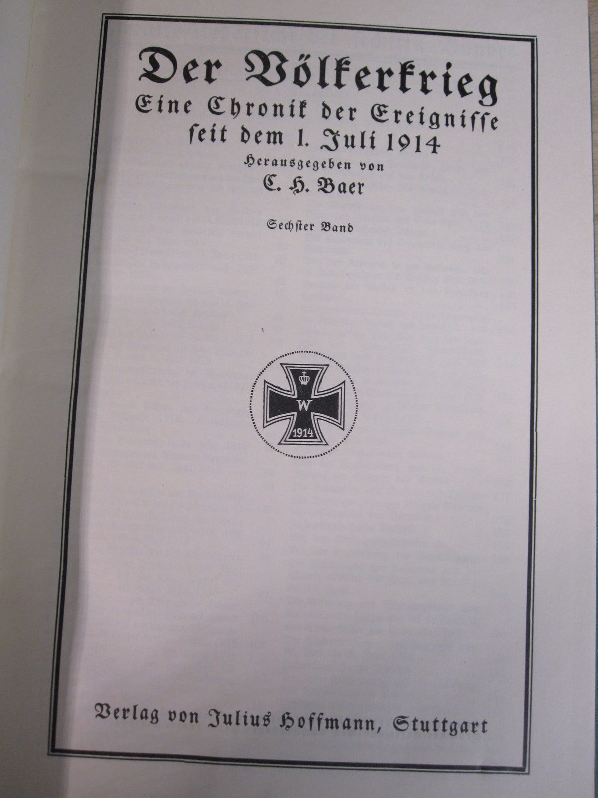 Buch Der Völkerkrieg