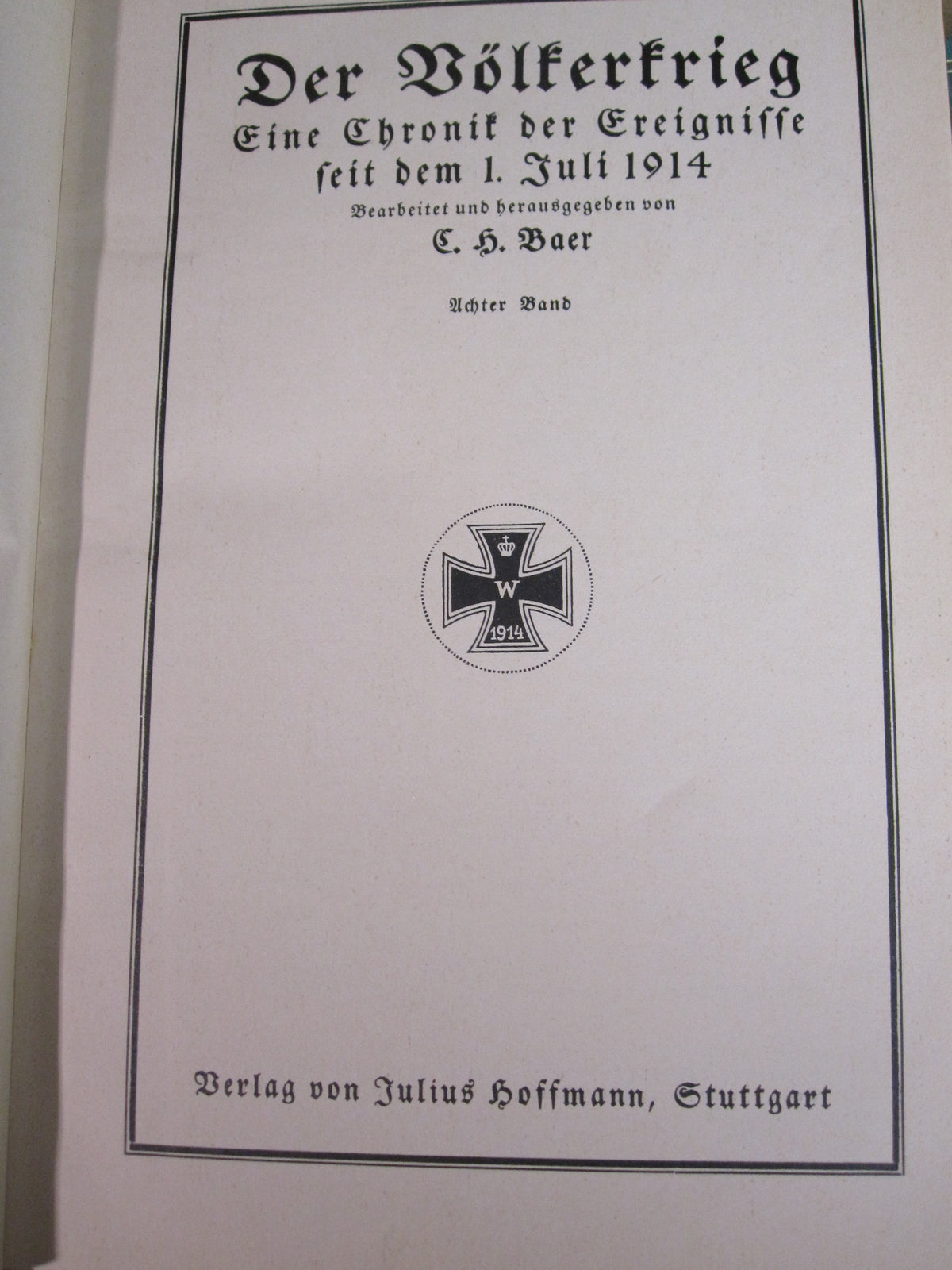 Buch Der Völkerkrieg