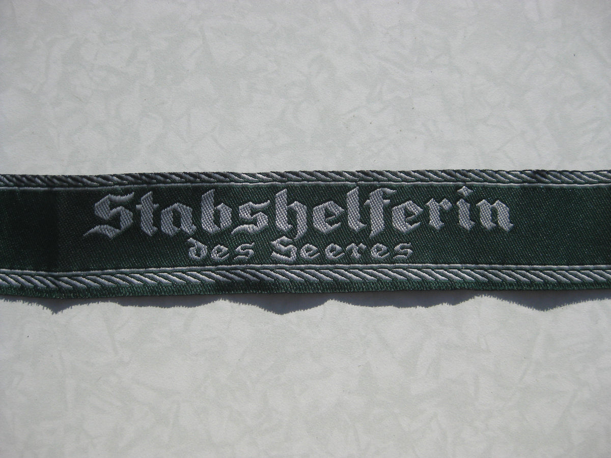 Ärmelband STABSHELFERIN DES HEERES  Sammleranfertigung