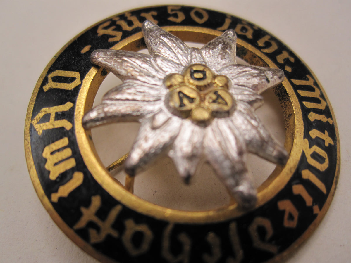 Deutscher Alpenverein für 50 Jahre Mitgliedsabzeichen DAV