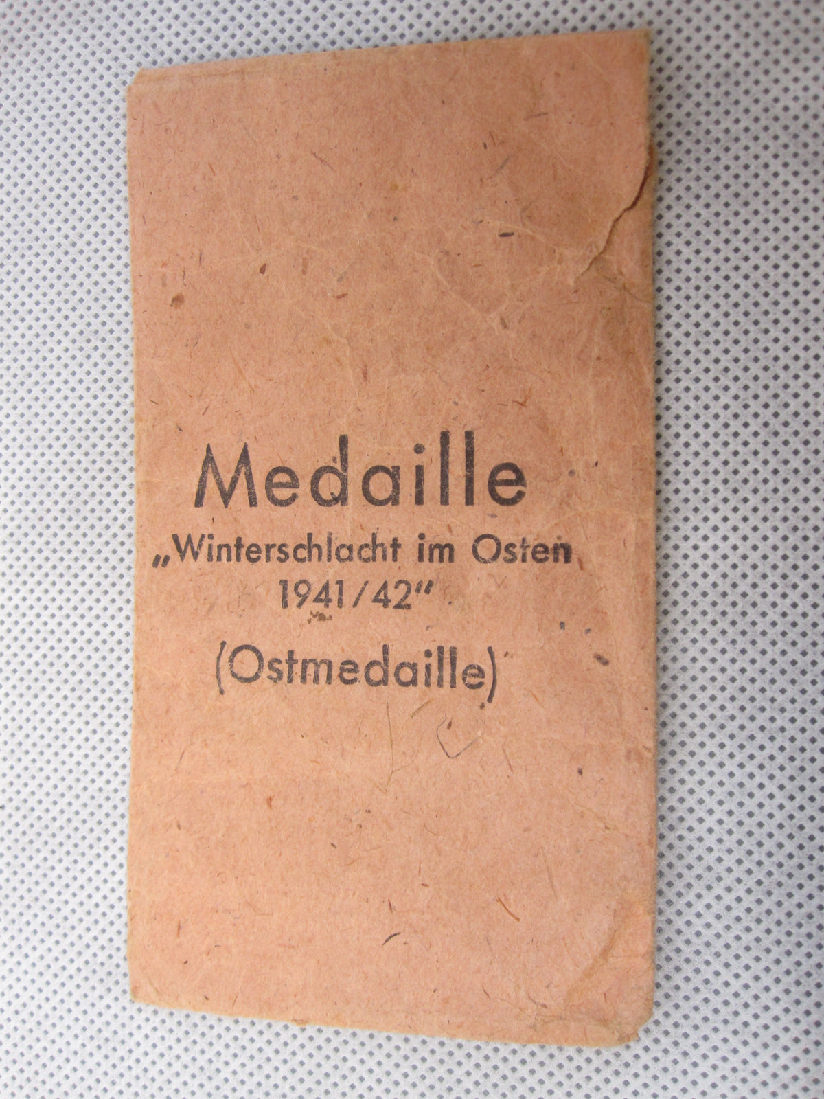 Ostmedaille 1941 mit Verleihungstüte Hersteller: Souval