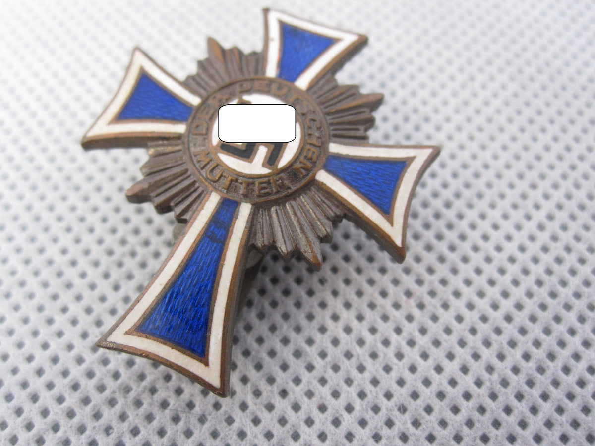 VARIANTE des Ehrenkreuz der deutschen Mutter Mutterkreuz in Bronze Dritte Stufe HALBMINIATUR