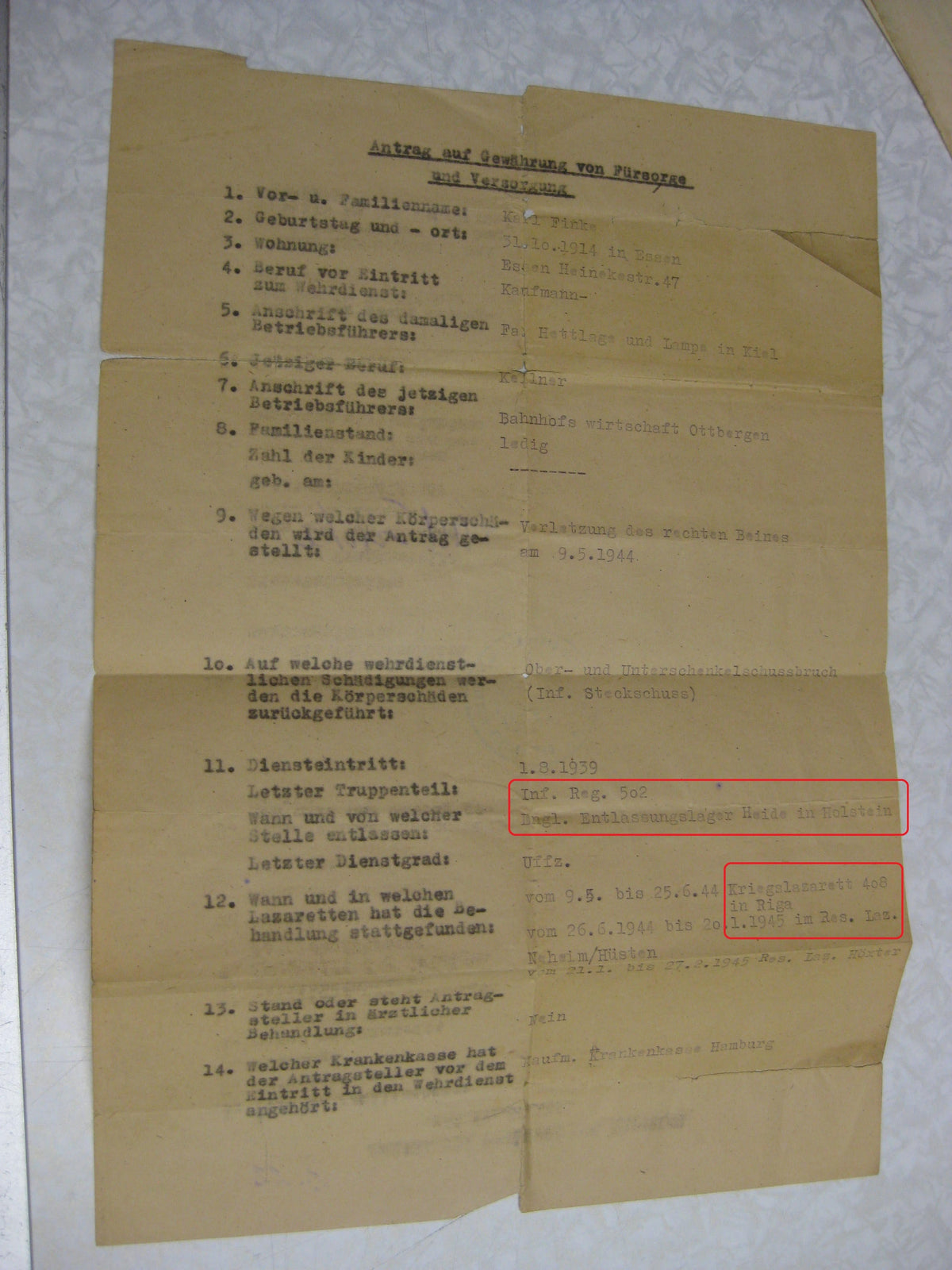 Besitzzeugnis Verleihungsurkunde Verwundetenabzeichen Silber Wehrmacht Arbeitsdienstpass RAD / FAD