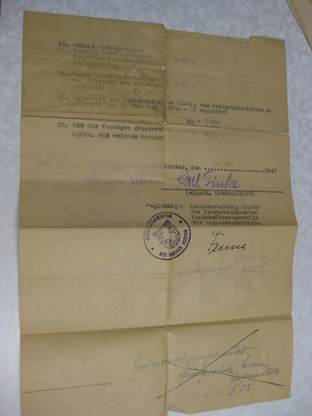 Besitzzeugnis Verleihungsurkunde Verwundetenabzeichen Silber Wehrmacht Arbeitsdienstpass RAD / FAD