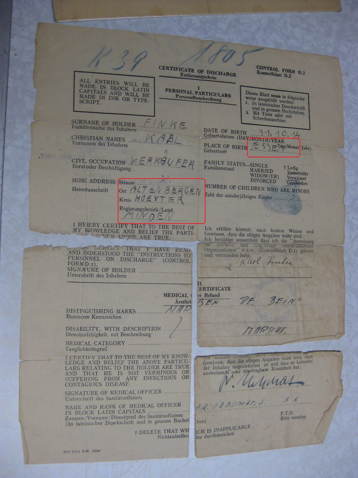 Besitzzeugnis Verleihungsurkunde Verwundetenabzeichen Silber Wehrmacht Arbeitsdienstpass RAD / FAD