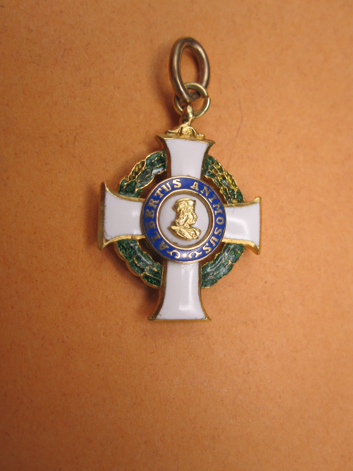ORIGINALE Miniatur Sachsen Albrechtsorden 1.Klasse in echt GOLD