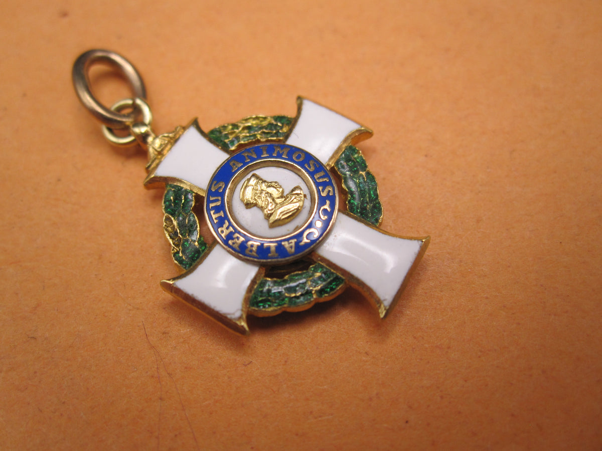 ORIGINALE Miniatur Sachsen Albrechtsorden 1.Klasse in echt GOLD