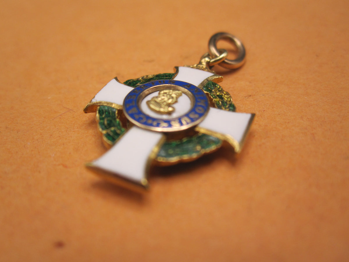 ORIGINALE Miniatur Sachsen Albrechtsorden 1.Klasse in echt GOLD
