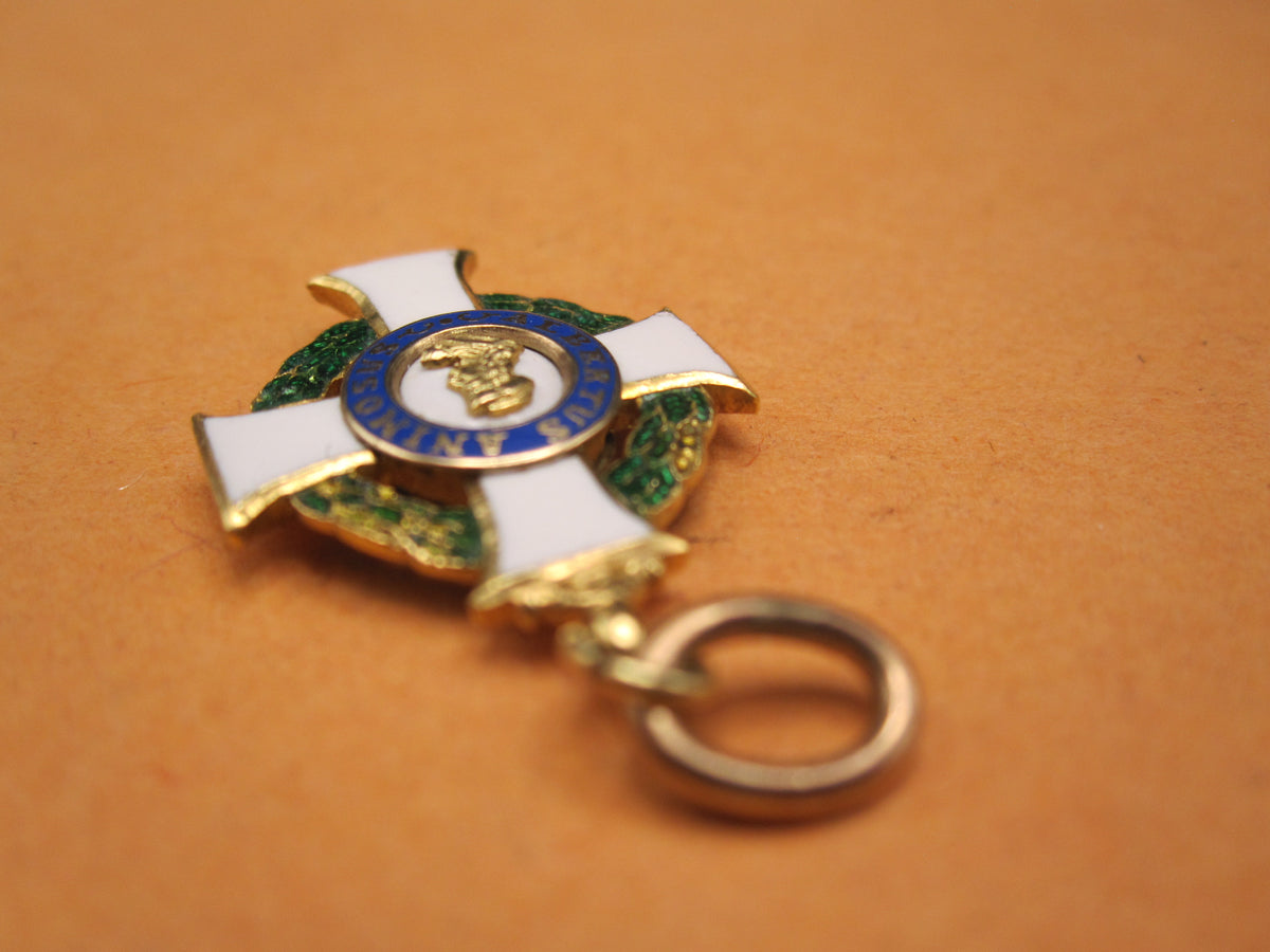 ORIGINALE Miniatur Sachsen Albrechtsorden 1.Klasse in echt GOLD