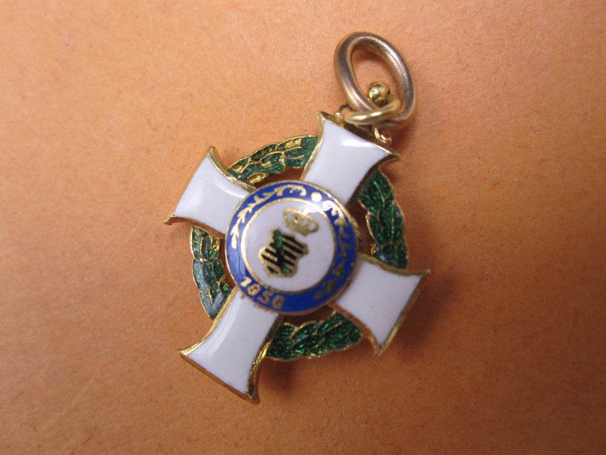 ORIGINALE Miniatur Sachsen Albrechtsorden 1.Klasse in echt GOLD