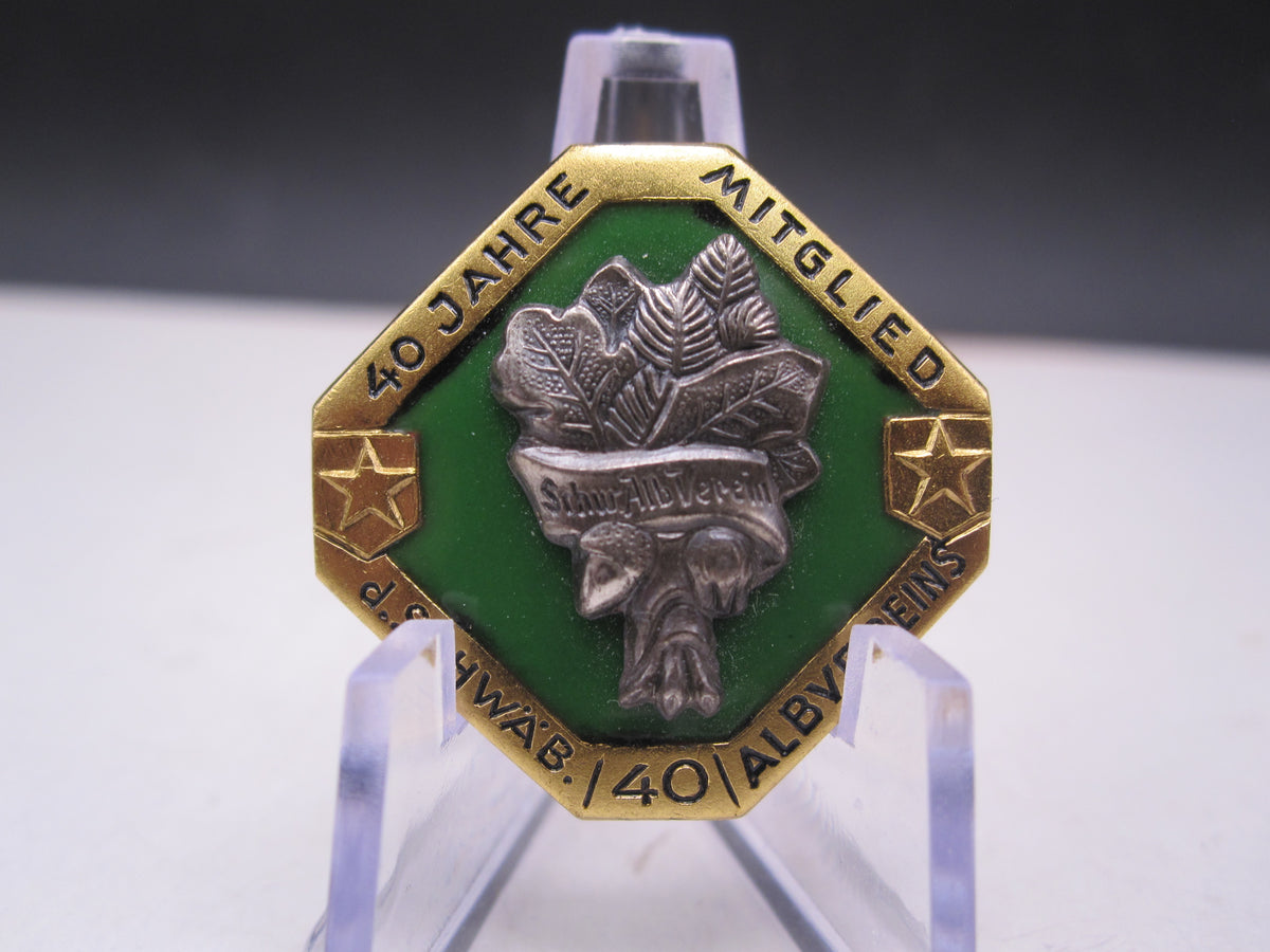 Schwäbischer Alpenverein / Albverein für 40 Jahre Mitgliedsabzeichen