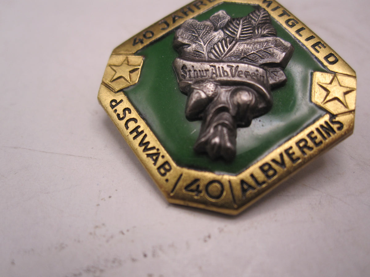 Schwäbischer Alpenverein / Albverein für 40 Jahre Mitgliedsabzeichen