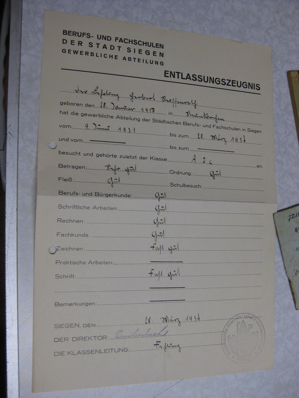 Besitzzeugnis Verleihungsurkunde Verwundetenabzeichen Infanterie Sanitätstruppe Wehrmacht