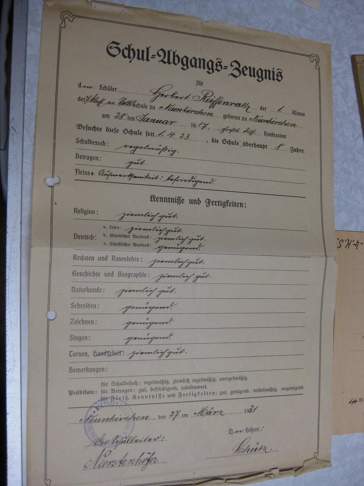 Besitzzeugnis Verleihungsurkunde Verwundetenabzeichen Infanterie Sanitätstruppe Wehrmacht