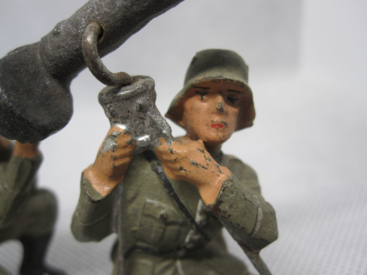 LINEOL o. ELASTOLIN Wehrmacht MG-Trupp 2 Soldaten