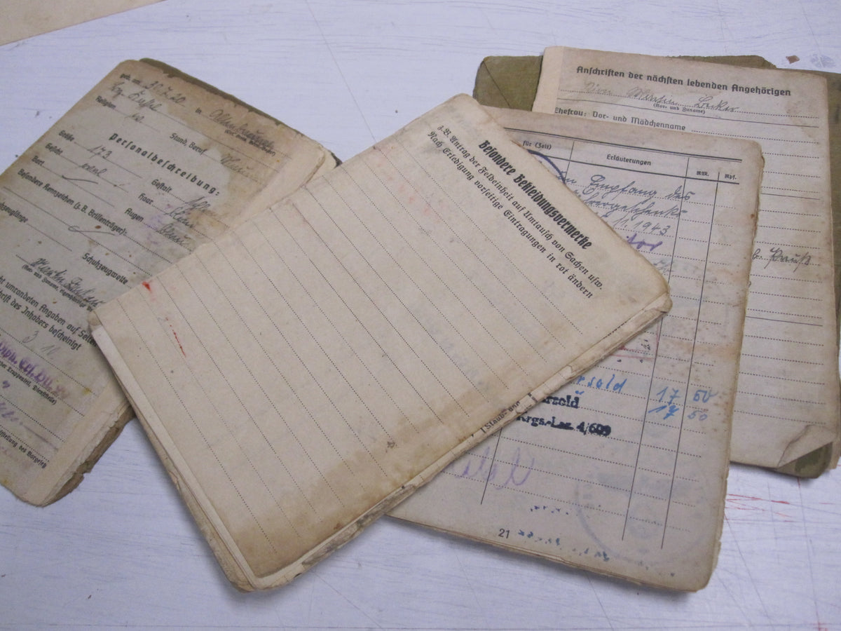 !! DOPPELVERLEIHUNG!! 2X Besitzzeugnis Verleihungsurkunde Ostmedaille Soldbuch Pioniertruppe