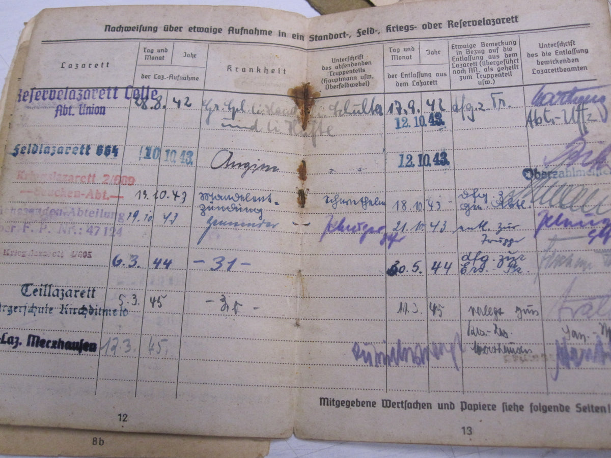 !! DOPPELVERLEIHUNG!! 2X Besitzzeugnis Verleihungsurkunde Ostmedaille Soldbuch Pioniertruppe