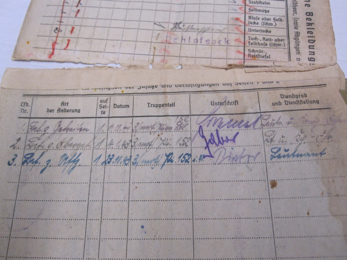 !! DOPPELVERLEIHUNG!! 2X Besitzzeugnis Verleihungsurkunde Ostmedaille Soldbuch Pioniertruppe