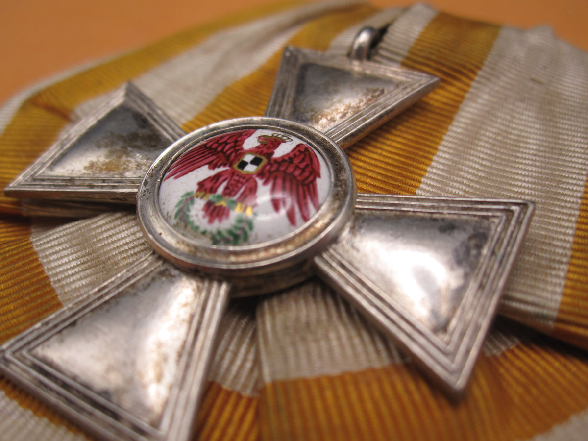 ORIGINAL Roter Adler Orden 4.Klasse Ordensspange violetter 1846 - 1854 SILBER !!