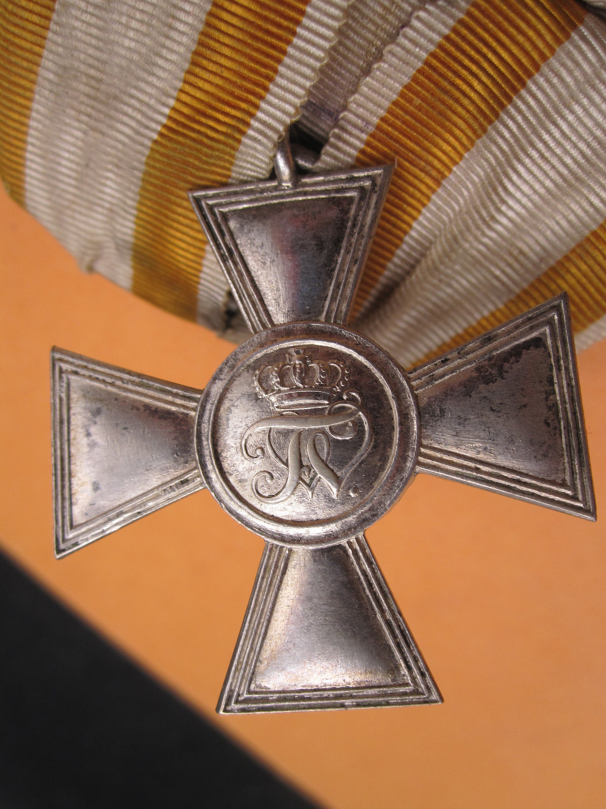 ORIGINAL Roter Adler Orden 4.Klasse Ordensspange violetter 1846 - 1854 SILBER !!