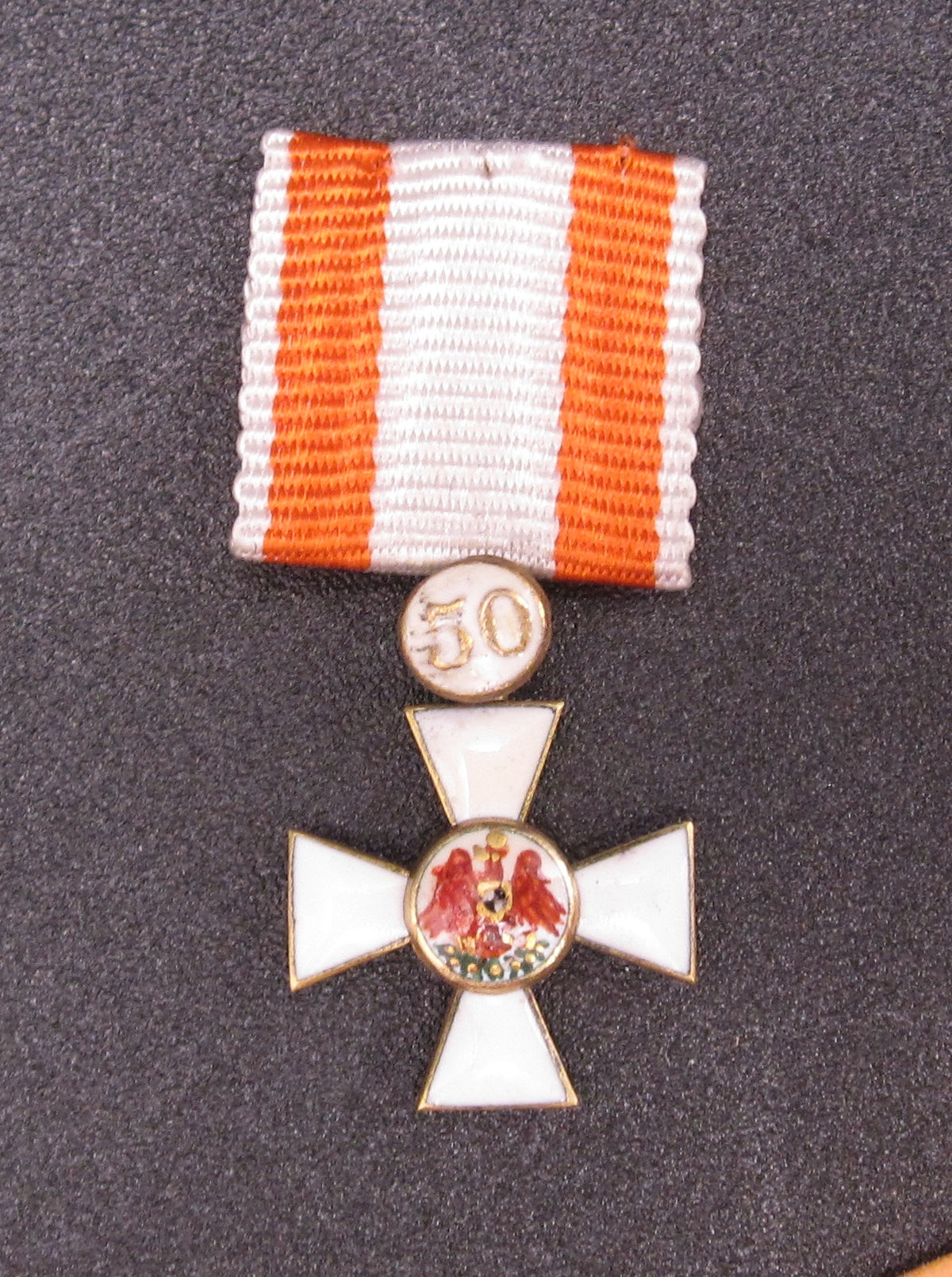 H.W.  -   -   Roter Adler Orden 3.Klasse echt GOLD mit Jubiläumszahl 50