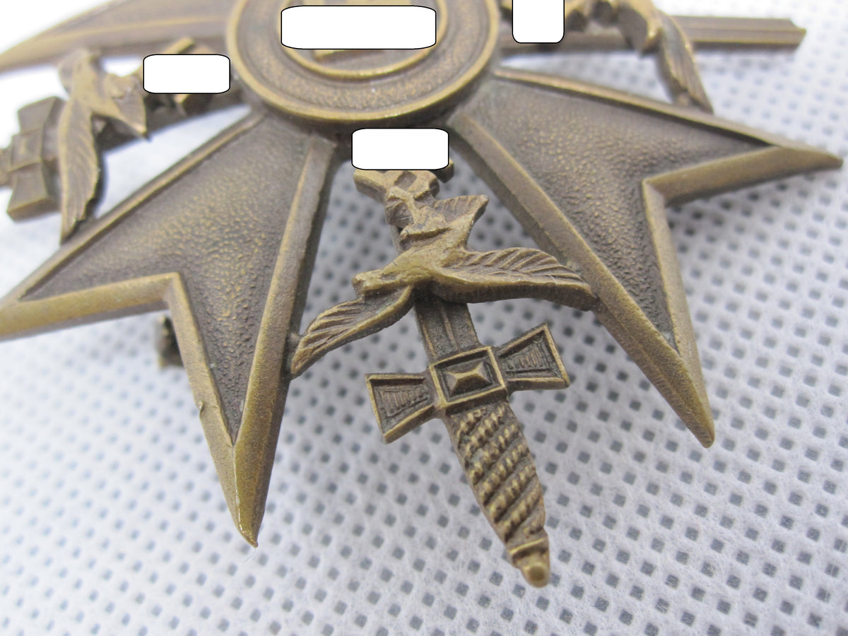 Spanienkreuz in Bronze MIT Schwertern