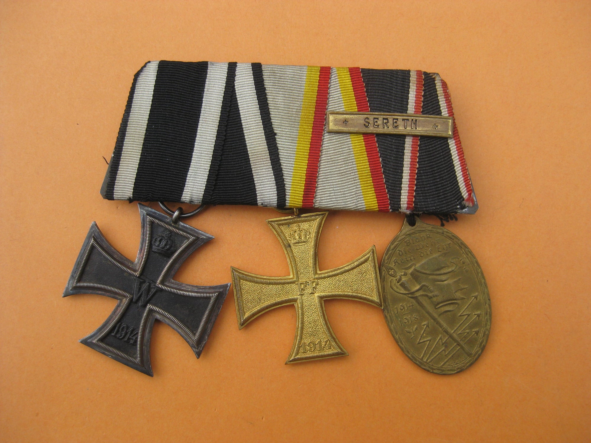 3er Ordensspange Eisernes Kreuz 1914 Militärverdienstkreuz Mecklenburg - Schwerin Gefechtsspange Preußen
