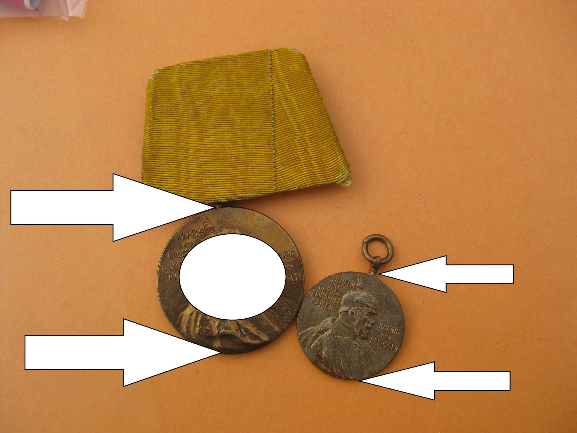 HALBMINIATUR Reduktion Centenarmedaille KDM Kriegsdenkmünze 1887 Kaiser Wilhelm I.