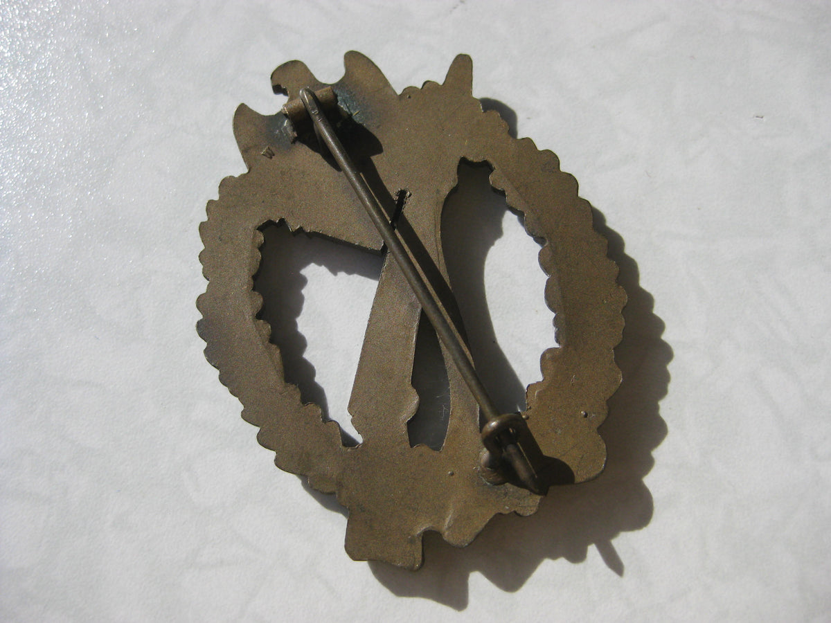 !!! BUNTMETALL !!!  Infanterie Sturmabzeichen (ISA) des Heeres in Bronze Mint Condition