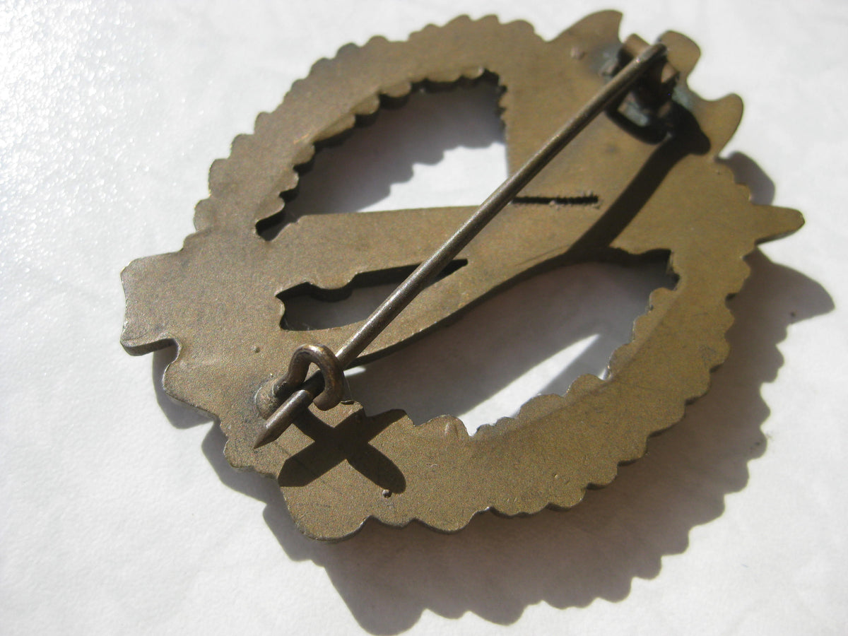 !!! BUNTMETALL !!!  Infanterie Sturmabzeichen (ISA) des Heeres in Bronze Mint Condition
