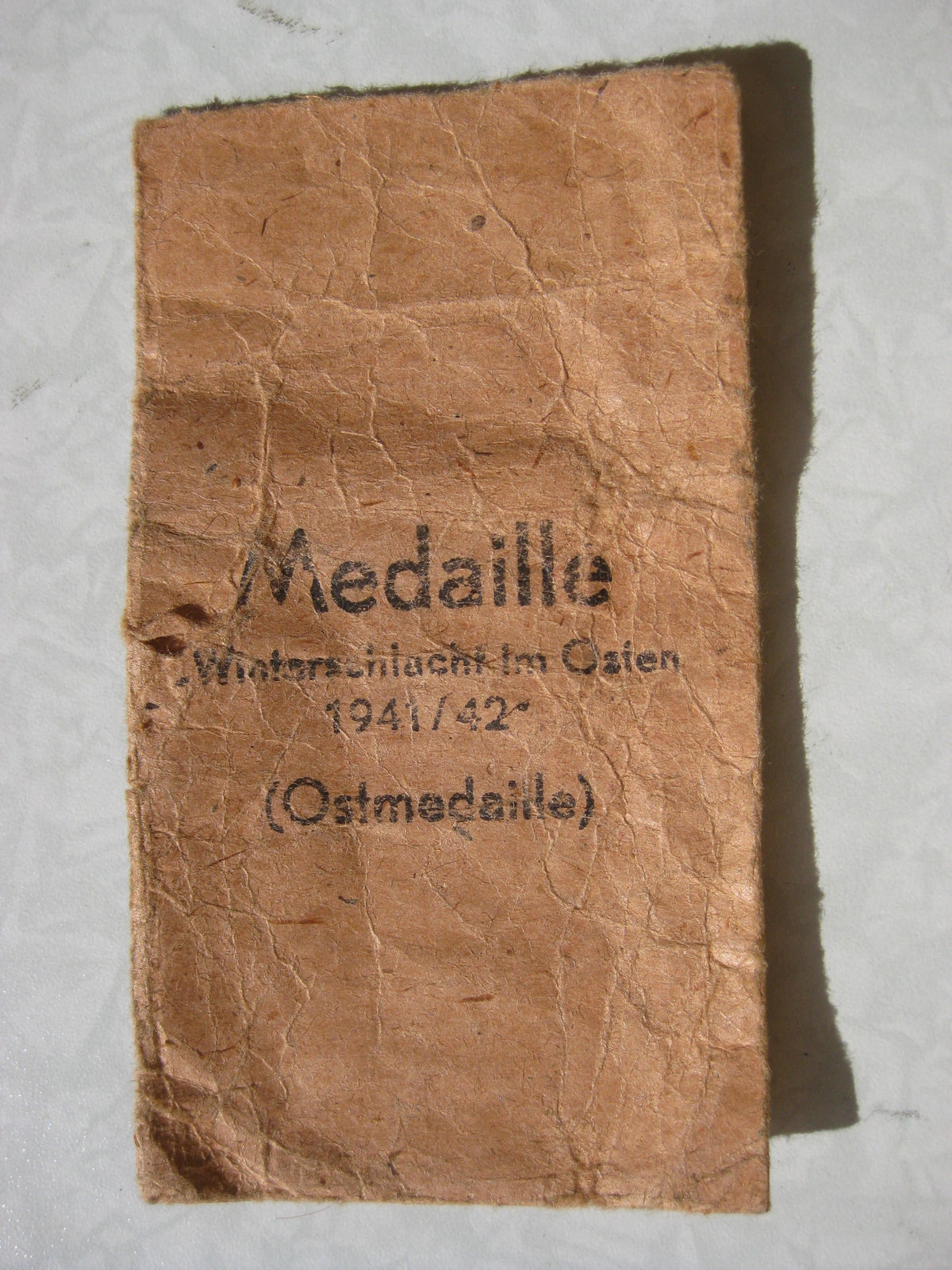 Ostmedaille 1941 mit Verleihungstüte Hersteller: Lauer  in Nürnberg