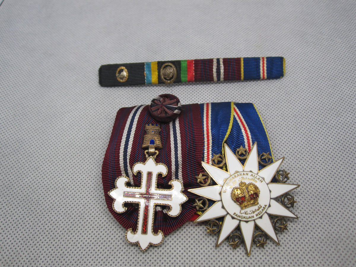 2er Feldspange Ordenspange Bundeswehr 1957 Portugal &amp; Malaysia  Militärverdienstorden